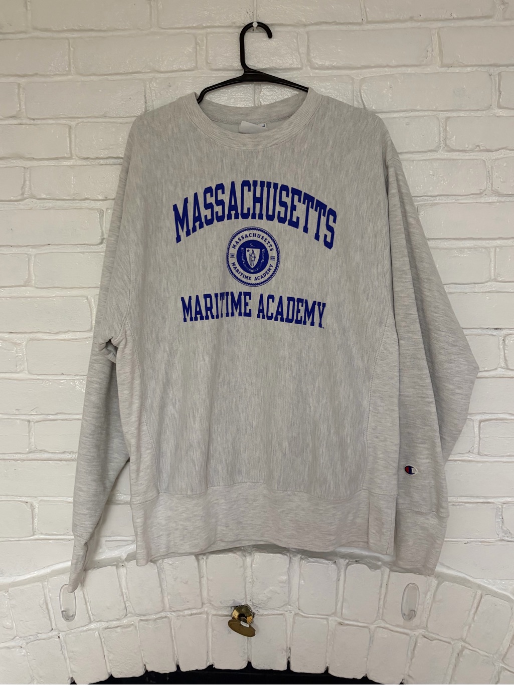 Men’s Champion Massachusetts Maritime Academy Crewneck Sweater Size Large